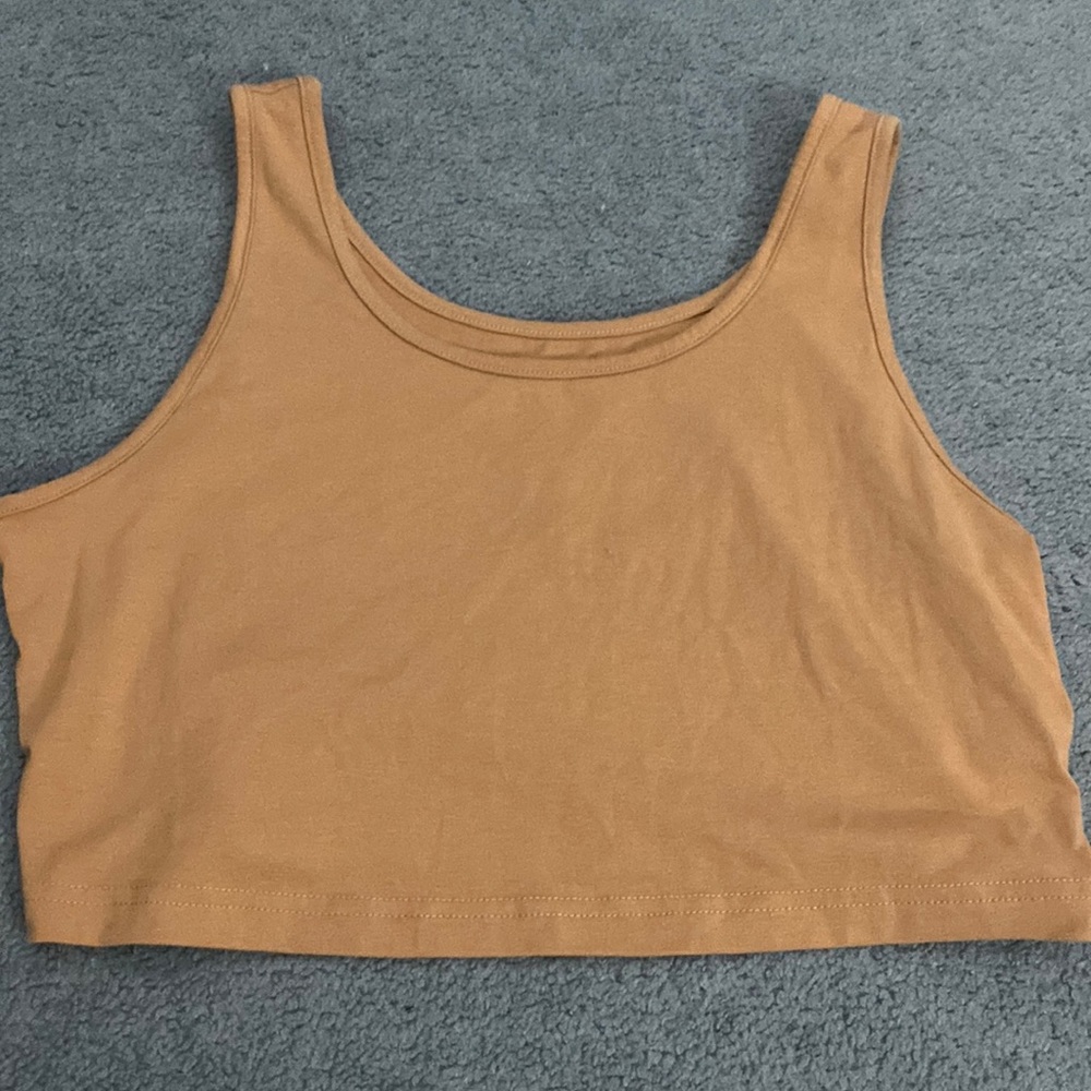 Gold basic crop top